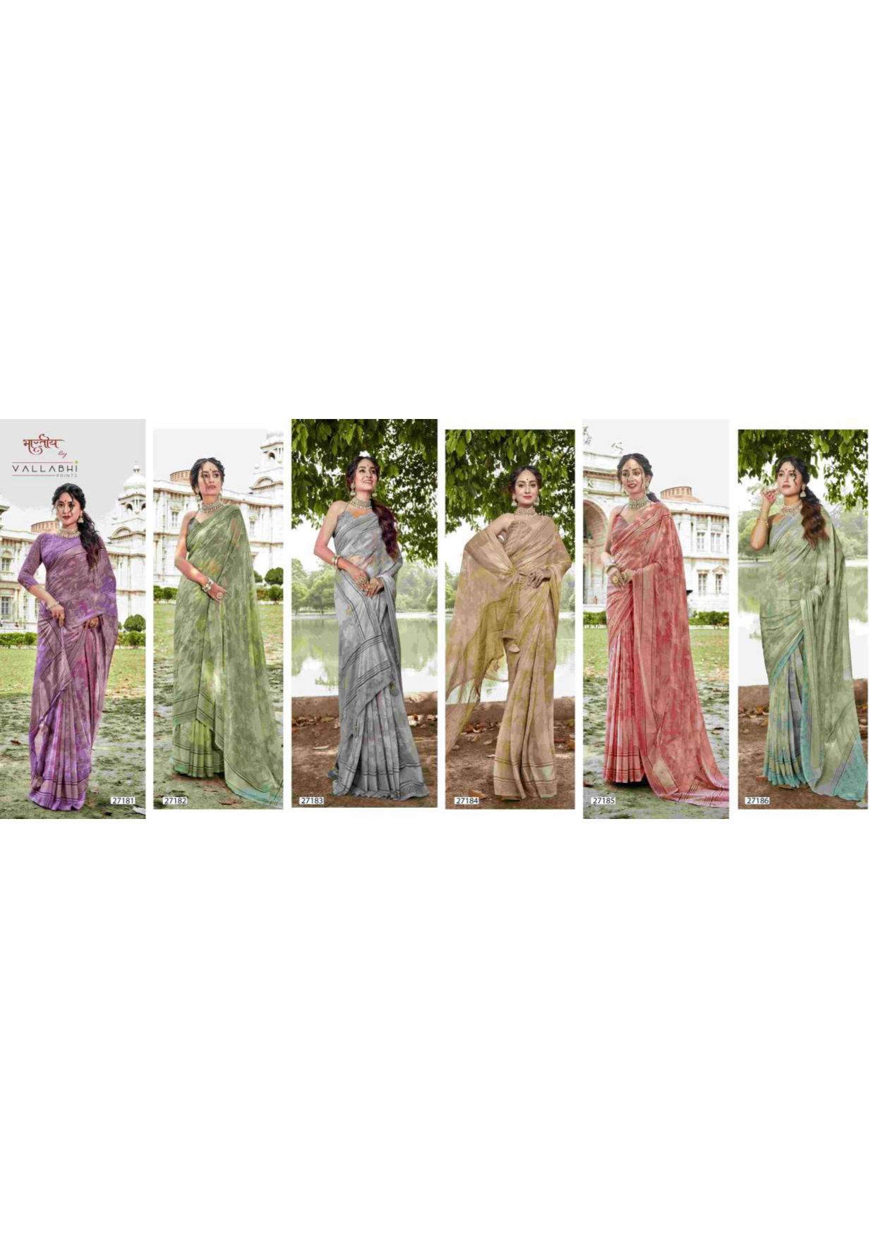 Kimora Vol 6 By Vallabhi Printed Designer Georgette Sarees Wholesale Price In Surat